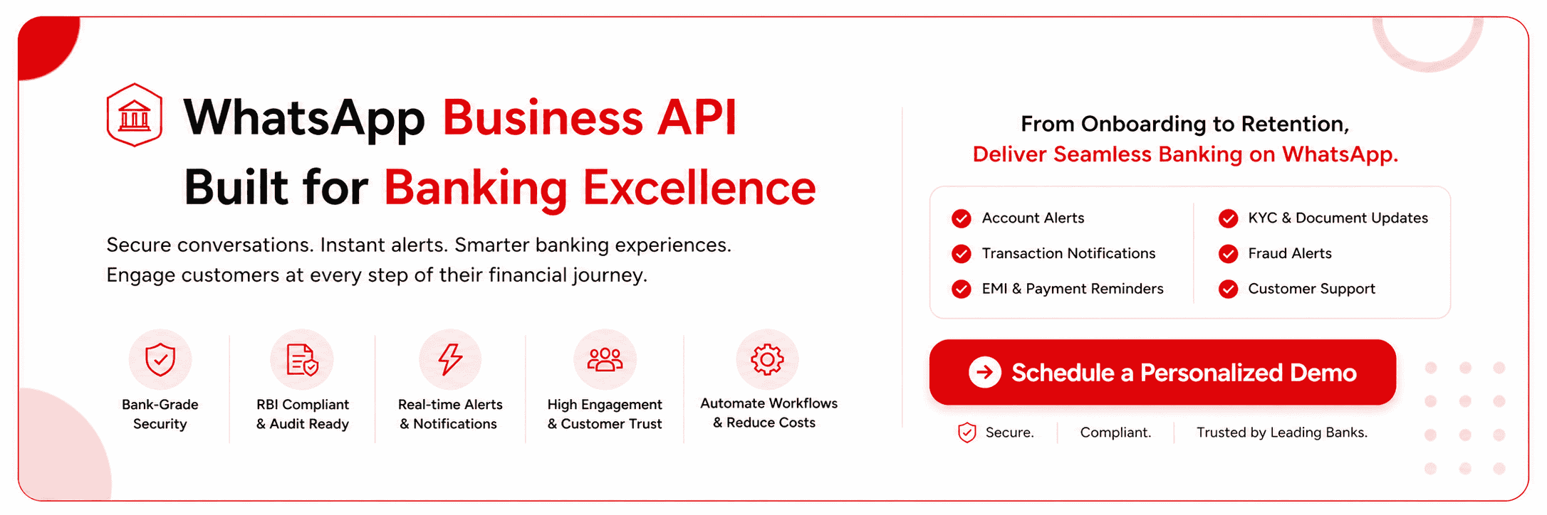 WhatsApp Business API for Banking solution